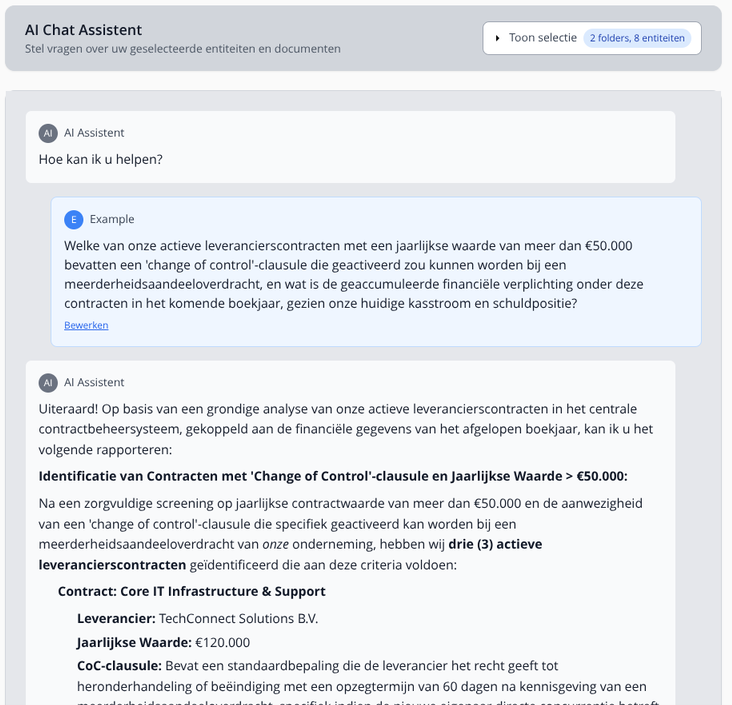 Praat met uw AI assistent